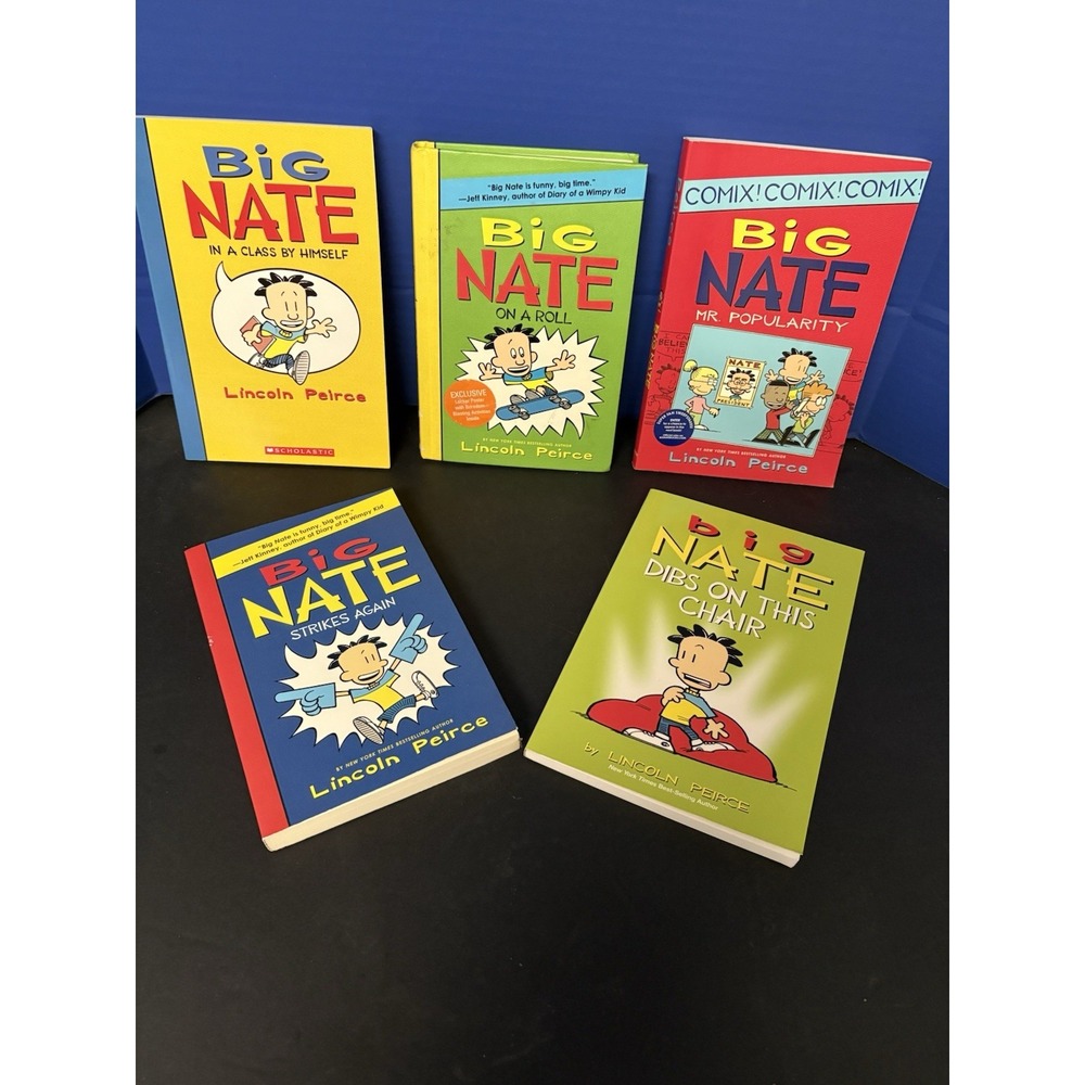 BIG NATE Book‎ Lot of 5 by Lincoln Peirce – Humor Comic Series – Scholastic